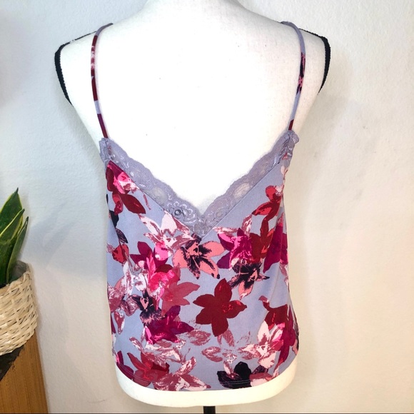 Express Purple Floral Lace Camisole Size Medium - Picture 9 of 9